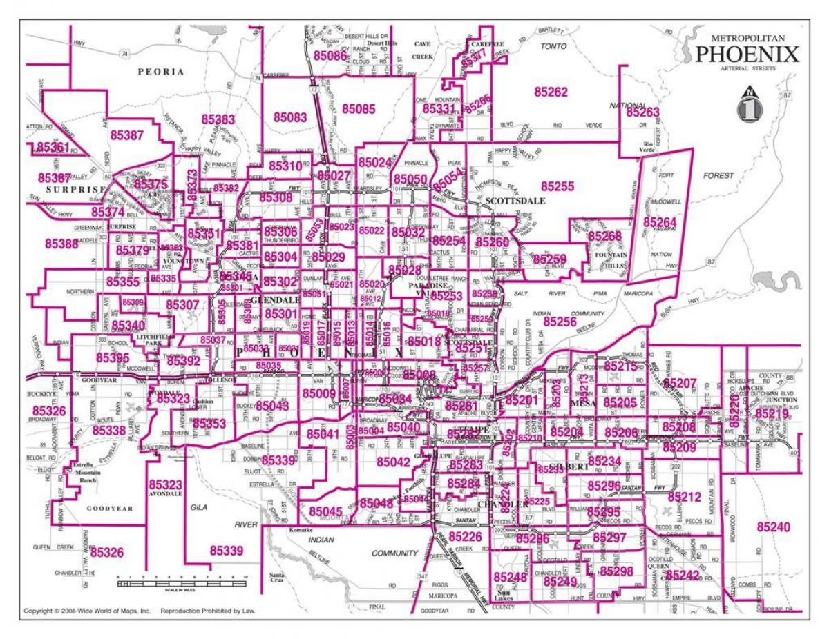 град Феникс СПТА код на мапи