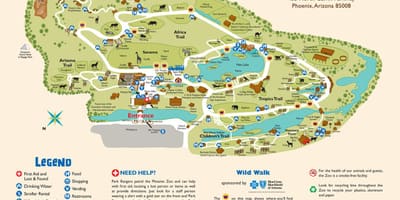 Карта Феникс зоо